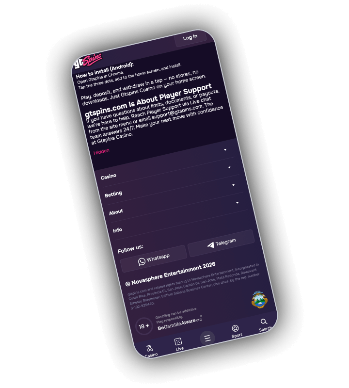 Gtspins customer support live chat interface